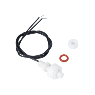 Interruptor de n&iacute;vel por flutuador P25 0-110V 10W em pl&aacute;stico PP anticorrosivo com cabo de 400 mm