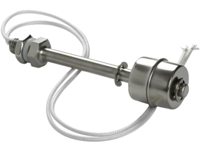 Interruptor de n&iacute;vel por boia comprimento fixo 400 mm em a&ccedil;o inoxid&aacute;vel para alta temperatura, flutuador &uacute;nico com cabo de 350 m - Imagem 1