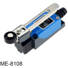 Chave fim de curso mini ME-8108 com alavanca rotativa e roldana ajust&aacute;vel
