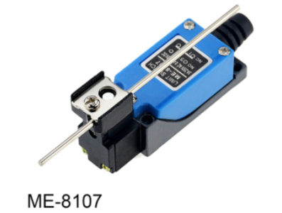 Chave fim de curso mini ME-8107 com base em alum&iacute;nio e alavanca rotativa ajust&aacute;vel com roldana - Imagem 1