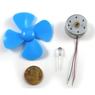 Conjunto micro gerador com motor DC e h&eacute;lice 60 mm