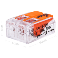 Conector r&aacute;pido WAGO 221-412