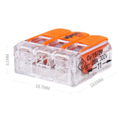 WAGO 221-413 | Conector R&aacute;pido (Terminais e Conectores R&aacute;pidos)