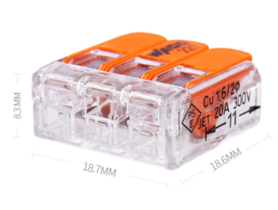 WAGO 221-413 | Conector R&aacute;pido (Terminais e Conectores R&aacute;pidos) - Imagem 1