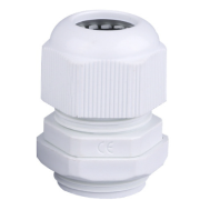 Conector estanque com rosca PG9 em nylon branco