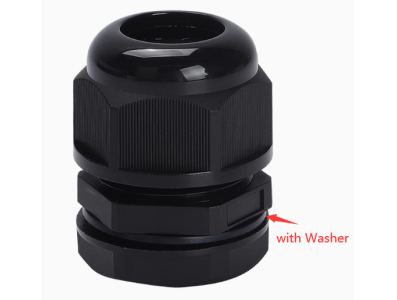 Conector r&aacute;pido PG29 em nylon preto, &agrave; prova d'&aacute;gua - Imagem 1