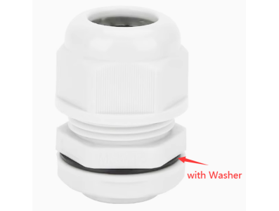 Conector r&aacute;pido &agrave; prova d'&aacute;gua em nylon branco M20&times;1,5 - Imagem 1