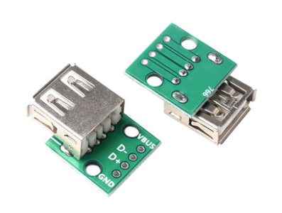 Placa adaptadora USB f&ecirc;mea para DIP 2,54 mm 4 pinos - Imagem 1