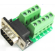 Conector serial DB9 macho 9 pinos RS232/485 com terminal de parafuso - Thumb - 1