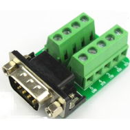 Conector serial DB9 9 pinos RS232/RS485 macho com porca