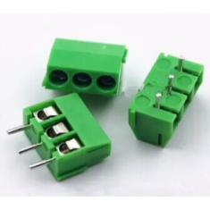 Bloco de terminais de parafuso para PCB 3 pinos 3,5 mm com pinos retos