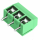 Bloco de terminais para PCB KF301-3P 3 pinos, pino reto 5,0 mm / 5,08 mm, verde - Thumb - 1
