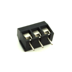 Borne terminal KF301-3P 3 posi&ccedil;&otilde;es 5,0 mm / 5,08 mm preto, reto tipo agulha para PCB