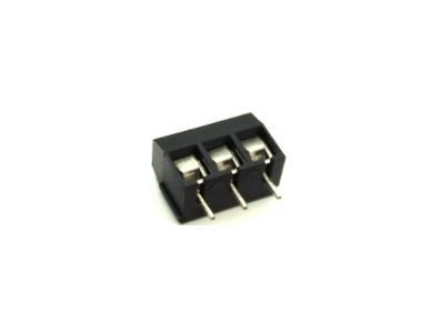 Borne terminal KF301-3P 3 posi&ccedil;&otilde;es 5,0 mm / 5,08 mm preto, reto tipo agulha para PCB - Imagem 1