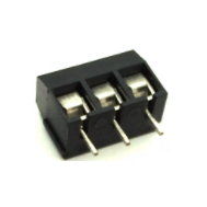 Borne terminal KF301-3P 3 posi&ccedil;&otilde;es 5,0 mm / 5,08 mm preto, reto tipo agulha para PCB
