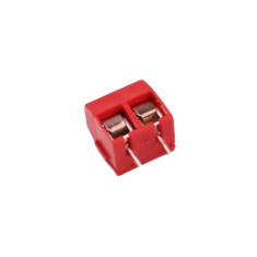 Bloco de terminais PCB KF301-2P vermelho 2 polos 5,0/5,08 mm pino reto