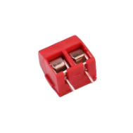 Bloco de terminais PCB KF301-2P vermelho 2 polos 5,0/5,08 mm pino reto