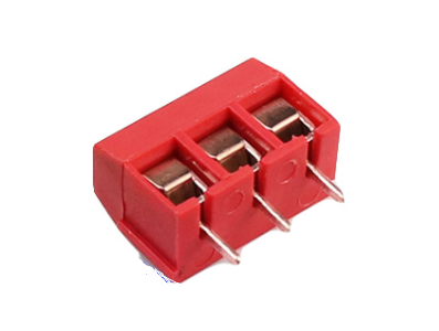 Borne KF301-3P 3 pinos 5,0/5,08 mm pino reto vermelho - Imagem 1