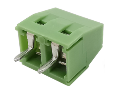 Borne PCB KF127-2P 2 pinos 5,0 mm reto verde - Imagem 1