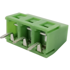 Bloco de terminais PCB KF127 3 polos 5,0 mm agulha reta verde