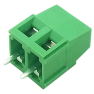 Bloco de terminais PCB KF128-2P 5,08 mm, pinos retos, verde