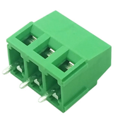 Bloco de terminais para PCB KF128-3P 3 polos 5,08 mm pinos retos verde