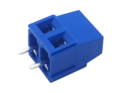 Borne para PCB KF128-2P 2 polos 5,08 mm pinos retos azul - Imagem 1