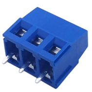 Bloco de terminais para PCB KF128-3P 3 polos 5,08 mm azul, pinos retos