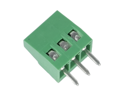 Borne para PCB KF128-3P 3 polos 2,54 mm pino reto verde - Imagem 1