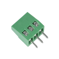 Borne para PCB KF128-3P 3 polos 2,54 mm pino reto verde