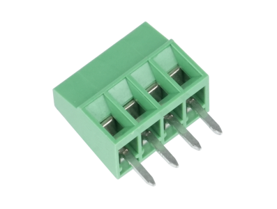 Bloco de terminais PCB KF128-4P 4 polos 2,54 mm pinos retos verde - Imagem 1