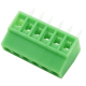 Bloco de terminais PCB KF128 6 posi&ccedil;&otilde;es 2,54 mm reto, verde - Thumb - 1