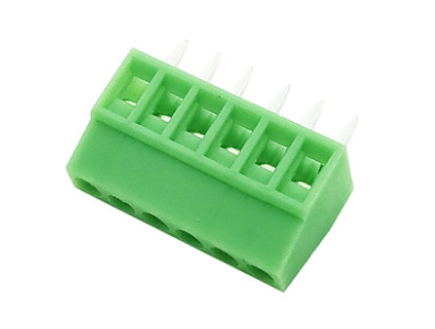 Bloco de terminais PCB KF128 6 posi&ccedil;&otilde;es 2,54 mm reto, verde - Imagem 1