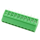 Bloco de Terminais para PCB KF128-10P Verde 2,54 mm Pinos Retos - Thumb - 1