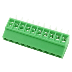 Bloco de Terminais para PCB KF128-10P Verde 2,54 mm Pinos Retos