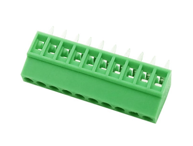 Bloco de Terminais para PCB KF128-10P Verde 2,54 mm Pinos Retos - Imagem 1