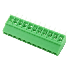Bloco de Terminais KF128 Verde 11 pinos 2,54 mm, pinos retos tipo agulha