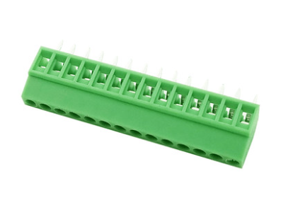 Bloco de bornes PCB KF128-14P reto 14 posi&ccedil;&otilde;es 2,54 mm verde - Imagem 1