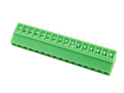 Bloco de Terminais KF128-16P 16 posi&ccedil;&otilde;es 2,54 mm reto verde para PCB - Imagem 1