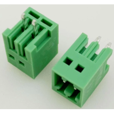 Bloco de terminais KF2EDGV-2P 2,54 mm pinos retos verde