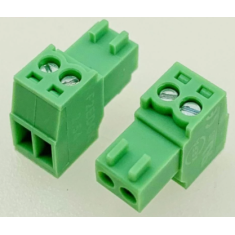Borne de PCB KF2EDGK-2P 2,54 mm 2 polos Verde