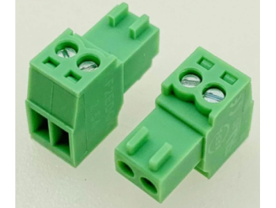 Borne de PCB KF2EDGK-2P 2,54 mm 2 polos Verde - Imagem 1