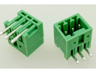 Bloco de terminais PCB 3 polos 2,54 mm KF2EDGR-3P verde, agulha curvada - Imagem 1