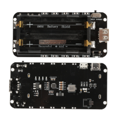 Shield V8 para 2x 18650 (bateria de l&iacute;tio) &mdash; m&oacute;dulo de expans&atilde;o de energia m&oacute;vel 5V/3A e 3V/1A com porta Micro USB para Arduino,