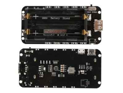 Shield V8 para 2x 18650 (bateria de l&iacute;tio) &mdash; m&oacute;dulo de expans&atilde;o de energia m&oacute;vel 5V/3A e 3V/1A com porta Micro USB para Arduino, - Imagem 1