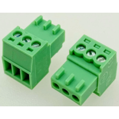 Borne terminal para PCB KF2EDGK-3P 2,54 mm 3 pinos Verde