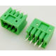 Bloco de terminais verde KF2EDGV-4P 2,54 mm pino reto para PCB - Thumb - 1