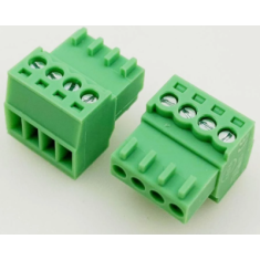 Borne para PCB KF2EDGK-4P 4 vias 2,54 mm verde