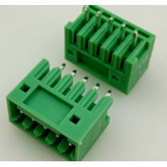 Bloco de terminais KF2EDGV-5P 2,54 mm reto 5 posi&ccedil;&otilde;es verde