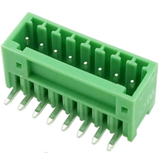 Bloco de terminais para PCB KF2EDGR-8P 2,54 mm curvo verde